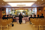 中原寺会館での葬儀
