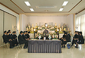 会葬風景や祭壇など