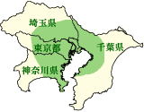 サポート地域の地図