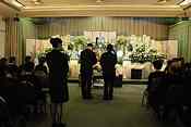 会葬風景や祭壇など