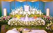 宝性寺別院での生花祭壇